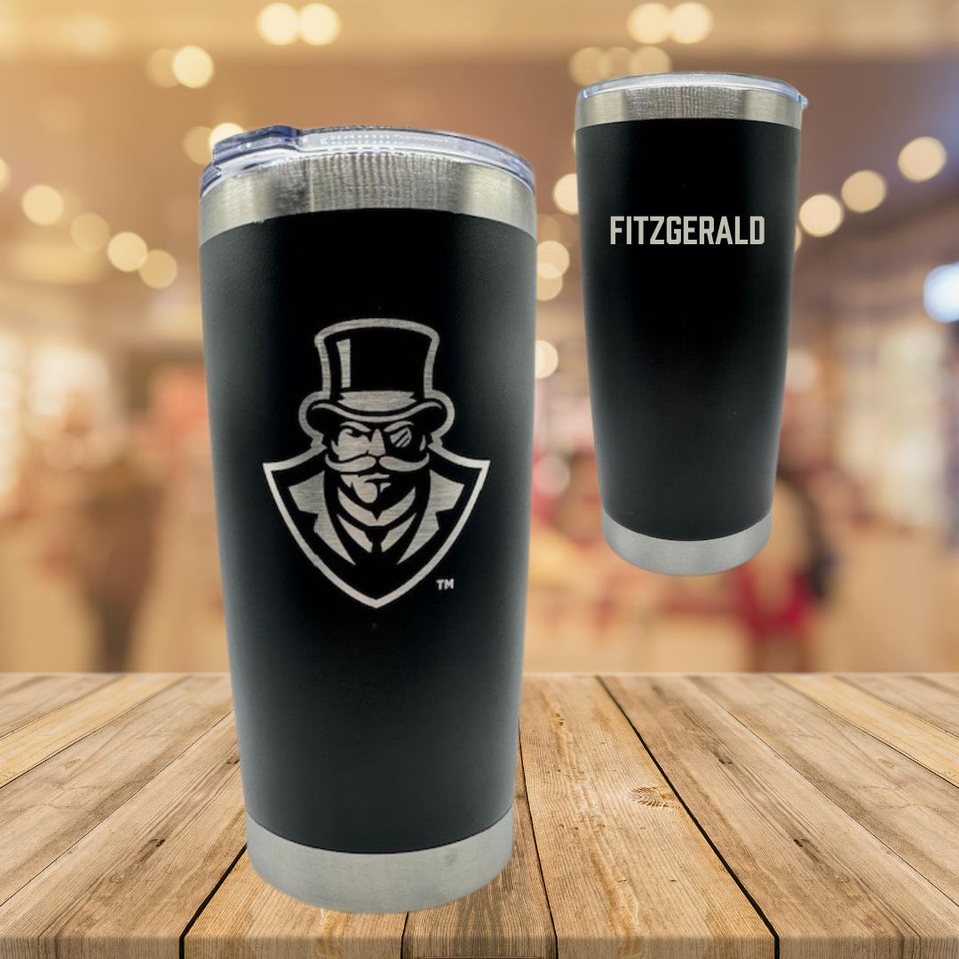Austin Peay State University TF and XC Black Stainless Steel Tumbler - Jack Fitzgerald