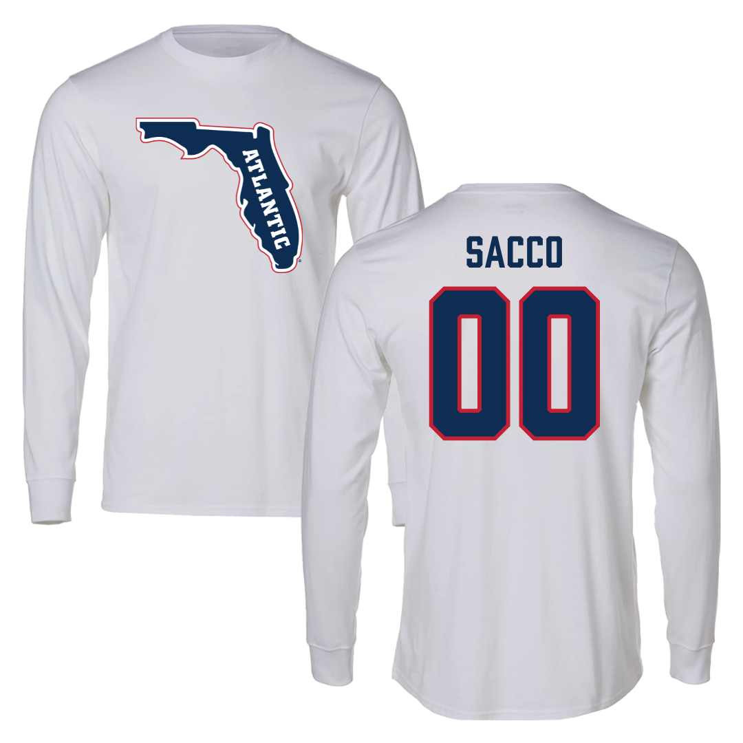 Florida Atlantic University Softball White Long Sleeve - #00 Gabby Sacco