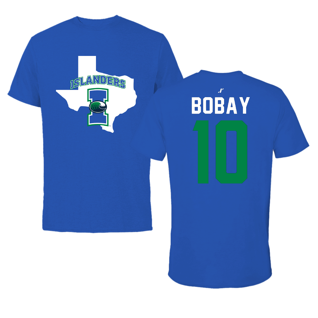 Texas A&M University-Corpus Christi Beach Volleyball Blue State Tee - #10 Kristin Bobay