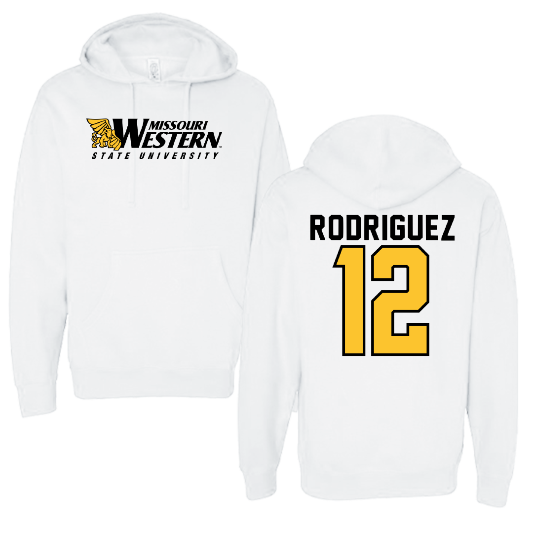 Missouri Western State University Baseball White Hoodie - #12 Diego Rodriguez