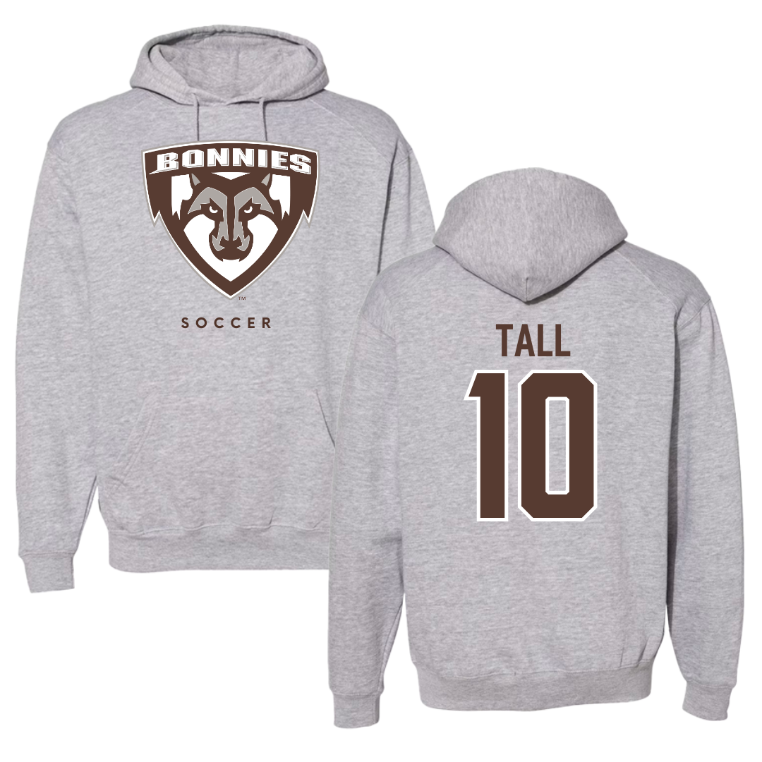 St. Bonaventure University Soccer Gray Hoodie - #10 Mo Tall