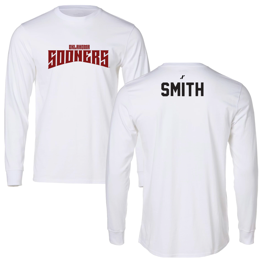 University of Oklahoma Wrestling White Classic Performance Long Sleeve - Kaden Smith