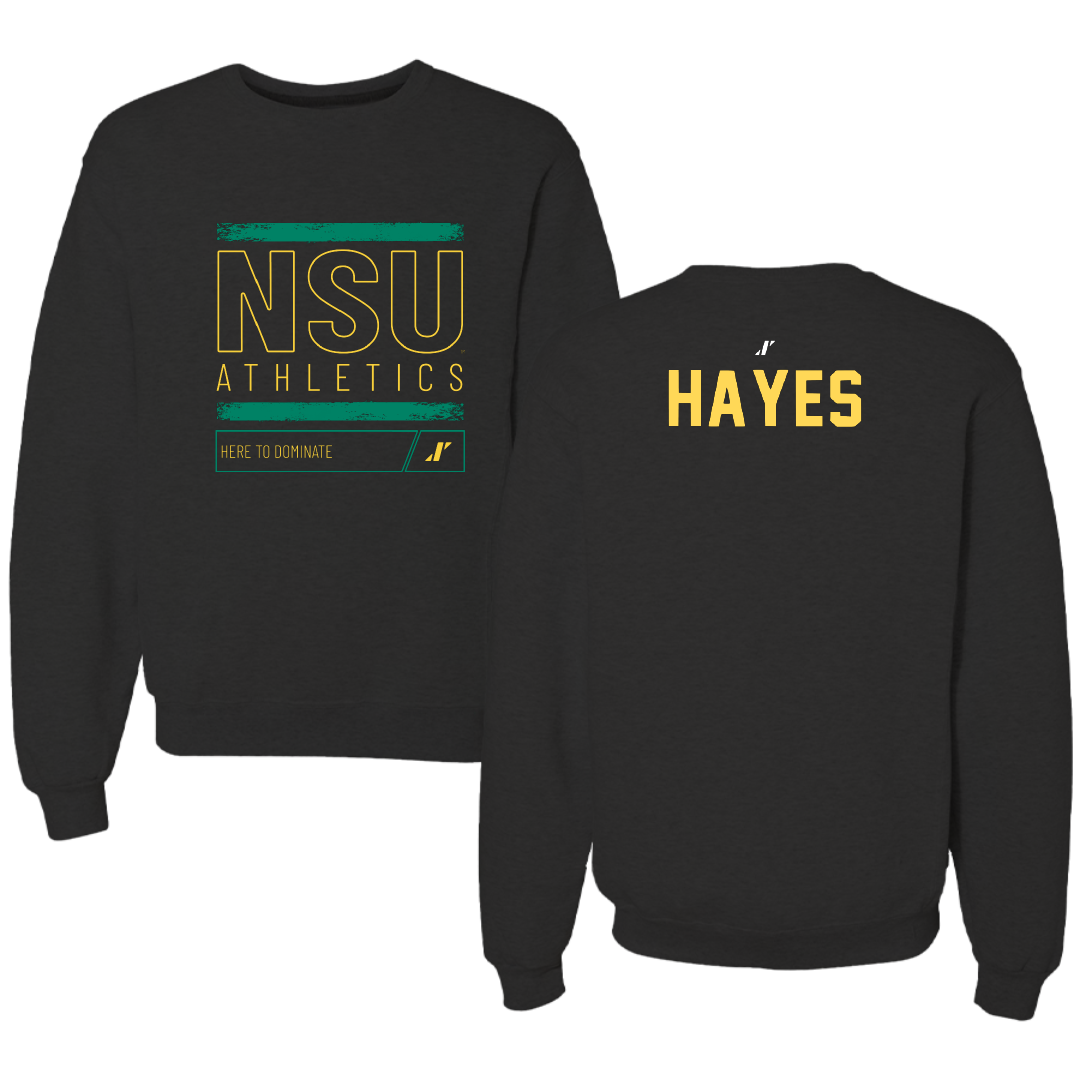 Norfolk State University TF and XC Black Dominate Crewneck - Savien Hayes