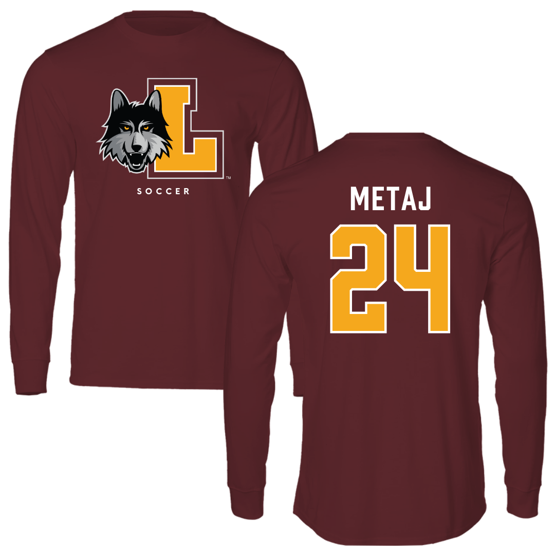 Loyola University-Chicago Soccer Maroon Mascot Long Sleeve - #24 Ava Metaj
