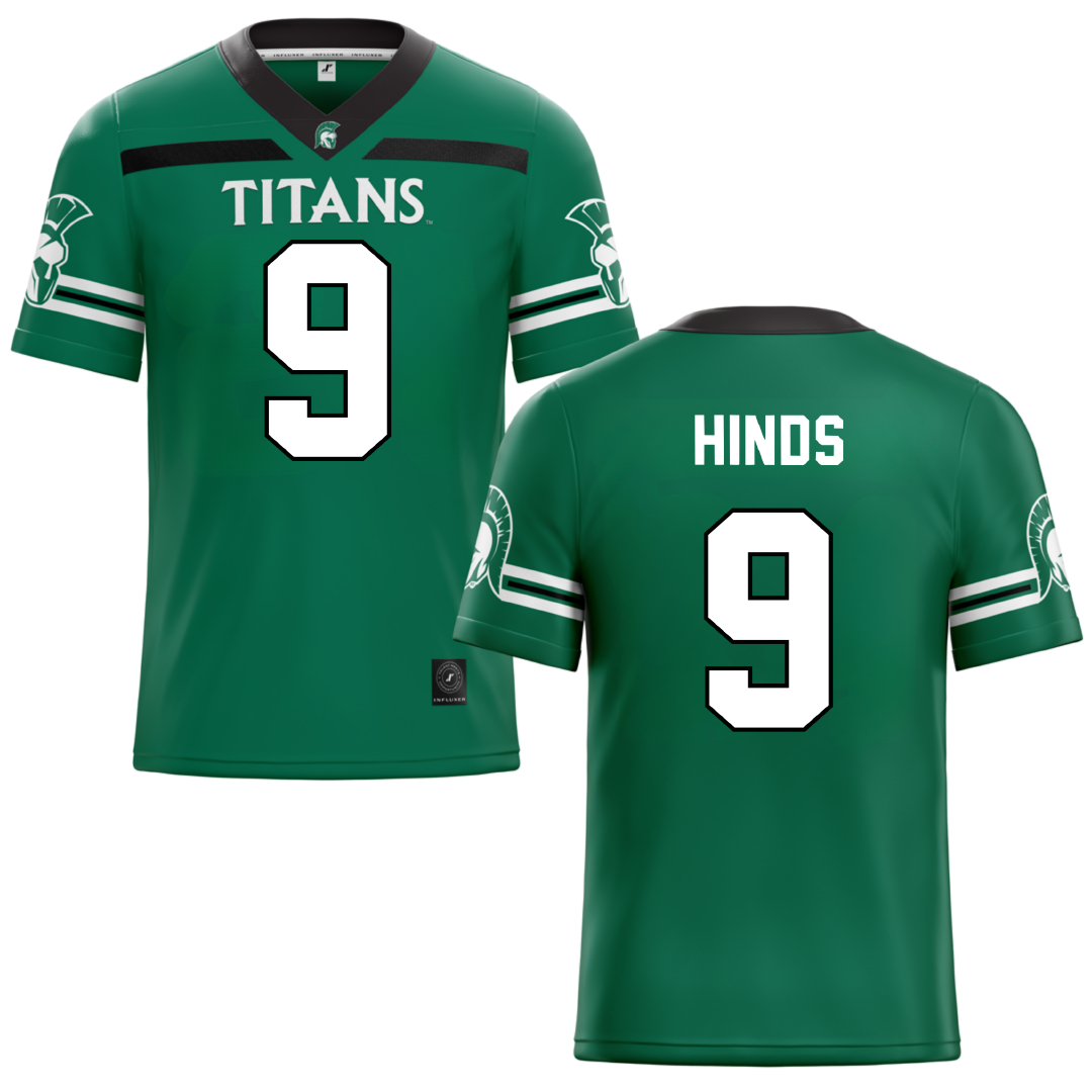 Illinois Wesleyan University Green Football Jersey - #9 Zach Hinds