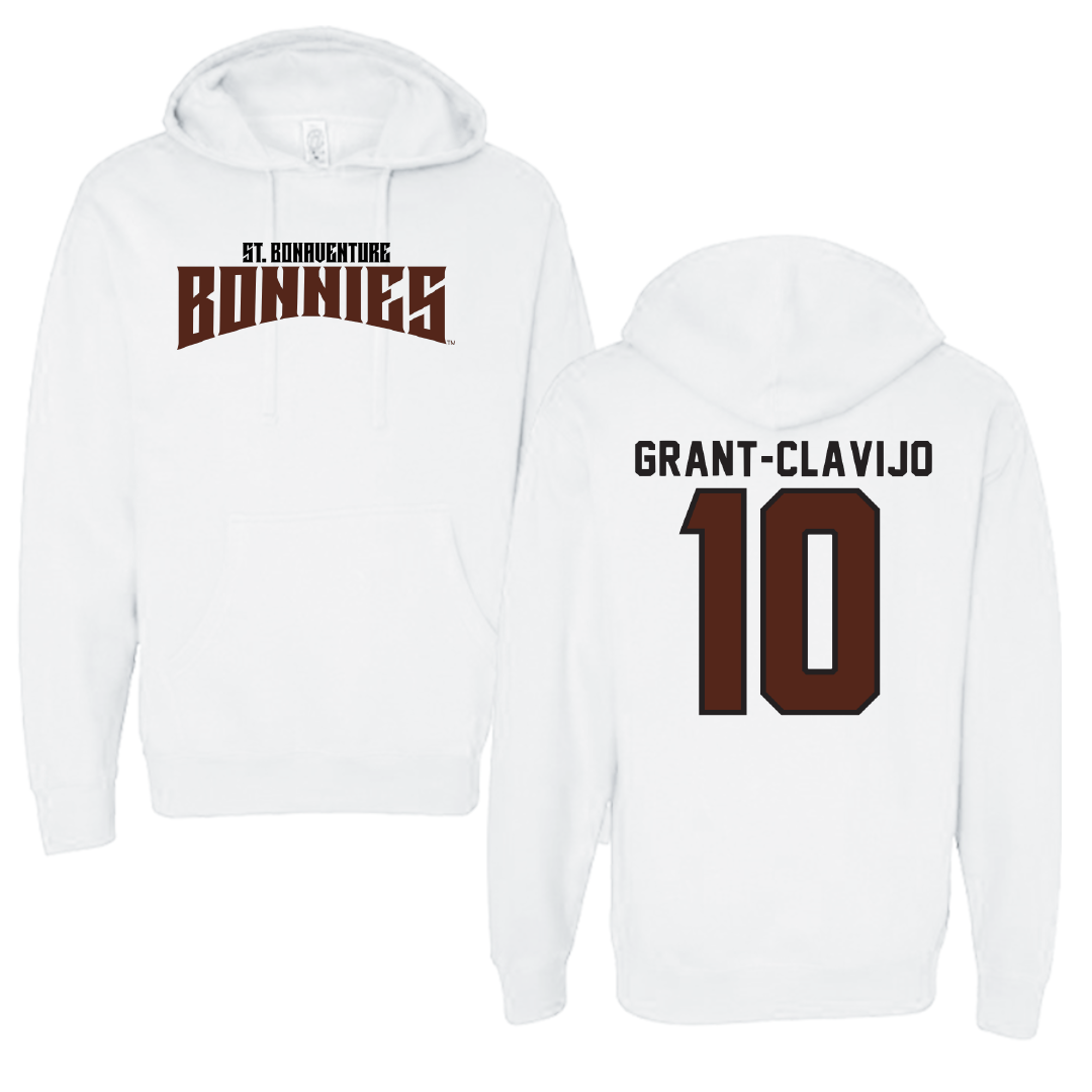 St. Bonaventure University Soccer White Classic Hoodie - #10 Allie Grant-Clavijo