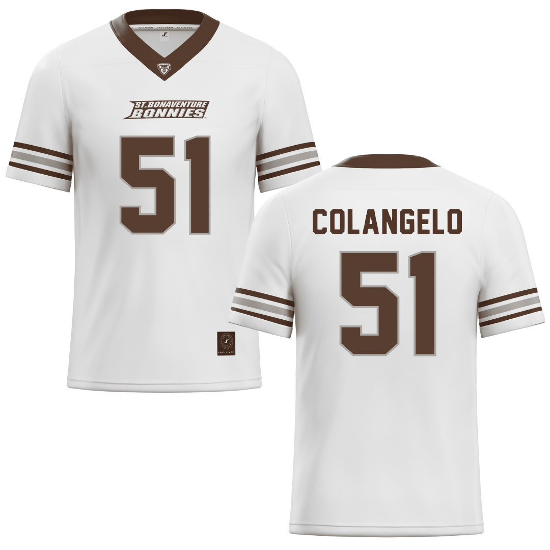 St. Bonaventure University White Lacrosse Jersey - #51 Brit Colangelo