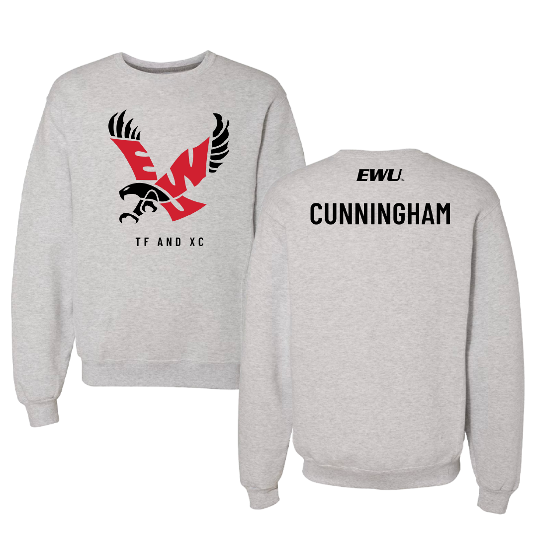 Eastern Washington University TF and XC Gray Crewneck - Nic Cunningham