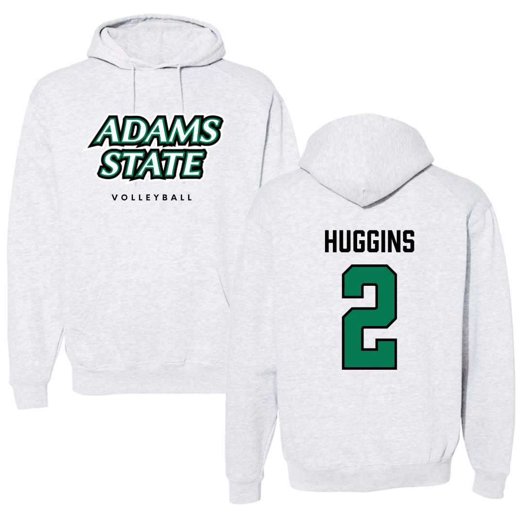 Adams State University Volleyball Gray Block Hoodie - #2 Anna Huggins
