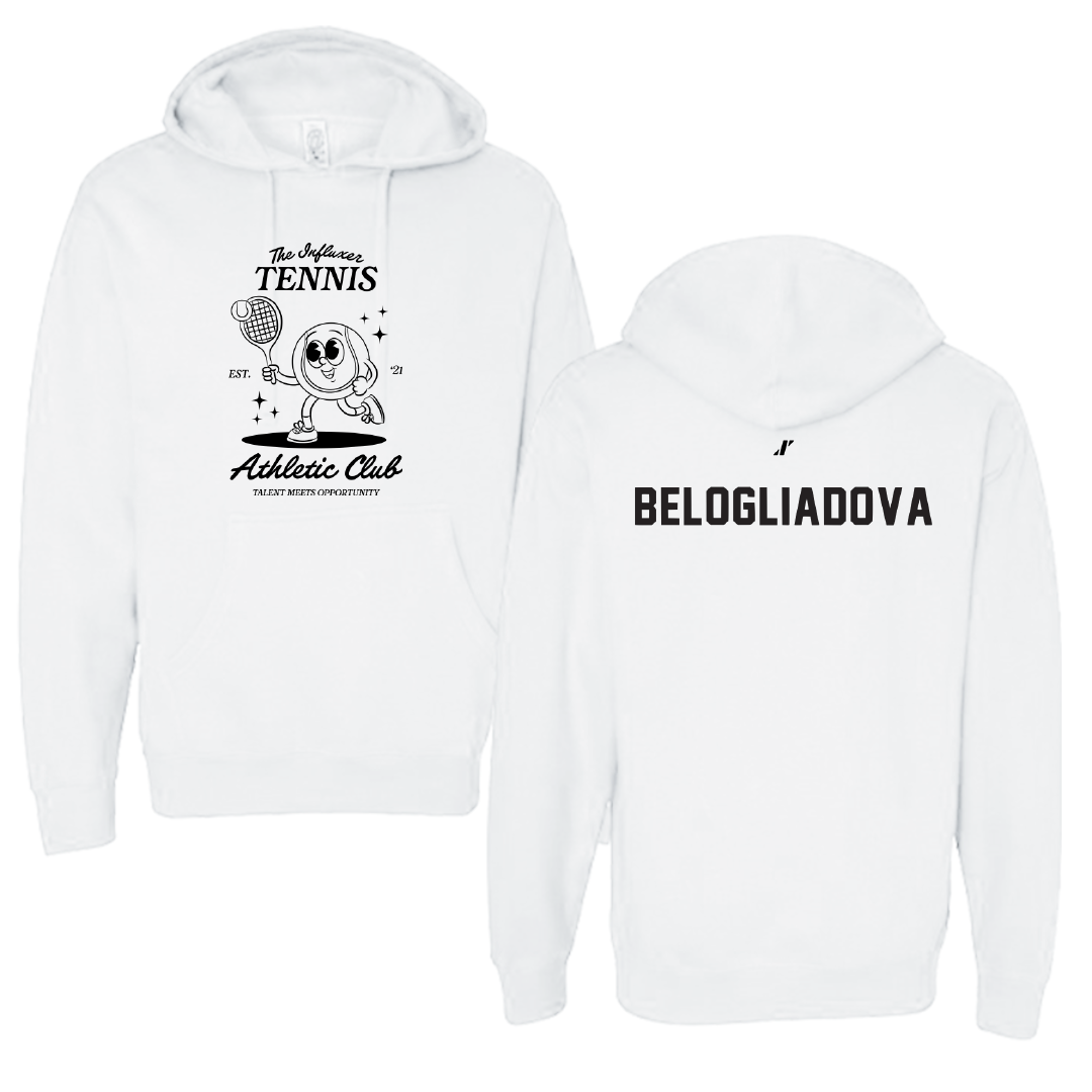 Tennis White Influxer Athletic Club Hoodie - Anna Belogliadova