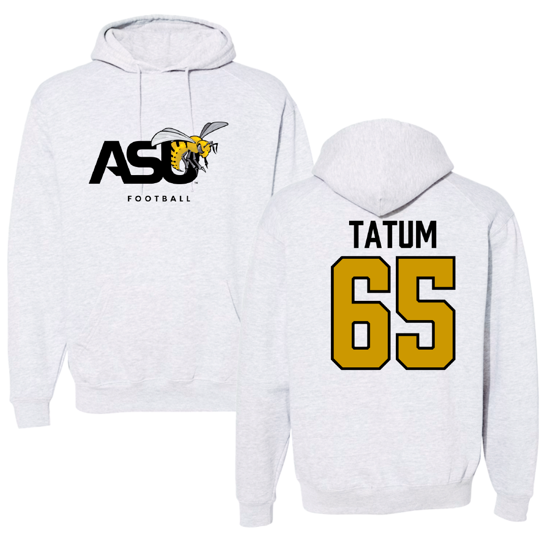 Alabama State University Football Gray Hoodie - #65 Jvyon Tatum