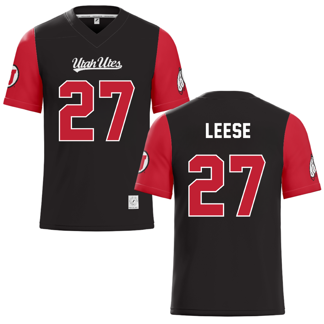 University of Utah Black Lacrosse Jersey - #27 Will Leese