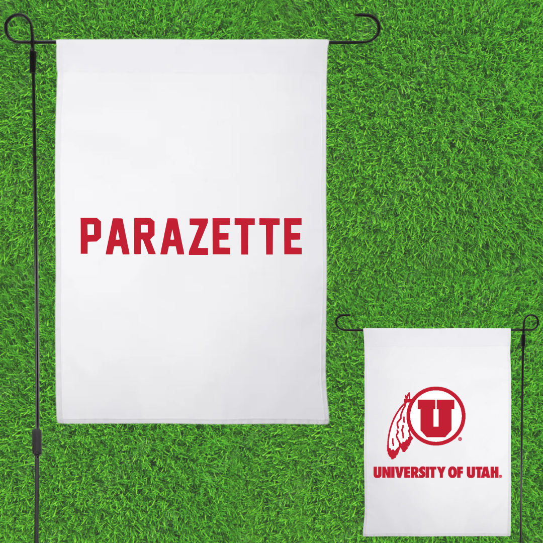 University of Utah Skiing White Garden Flag - Oliver Parazette