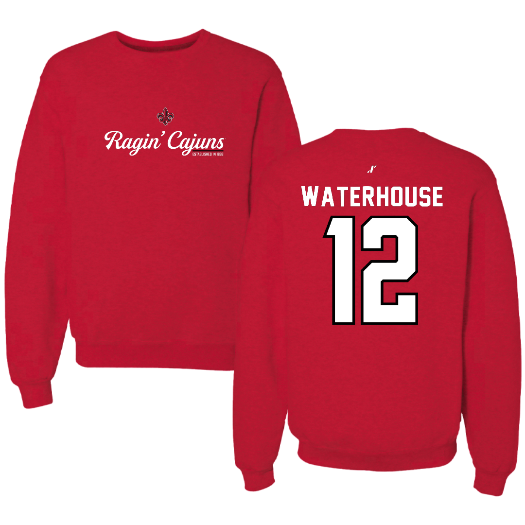 University of Louisiana at Lafayette Soccer Red General Crewneck - #12 Hailly Waterhouse