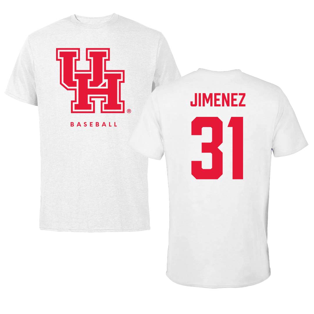 University of Houston Baseball White Tee - #31 Kenneth Jimenez