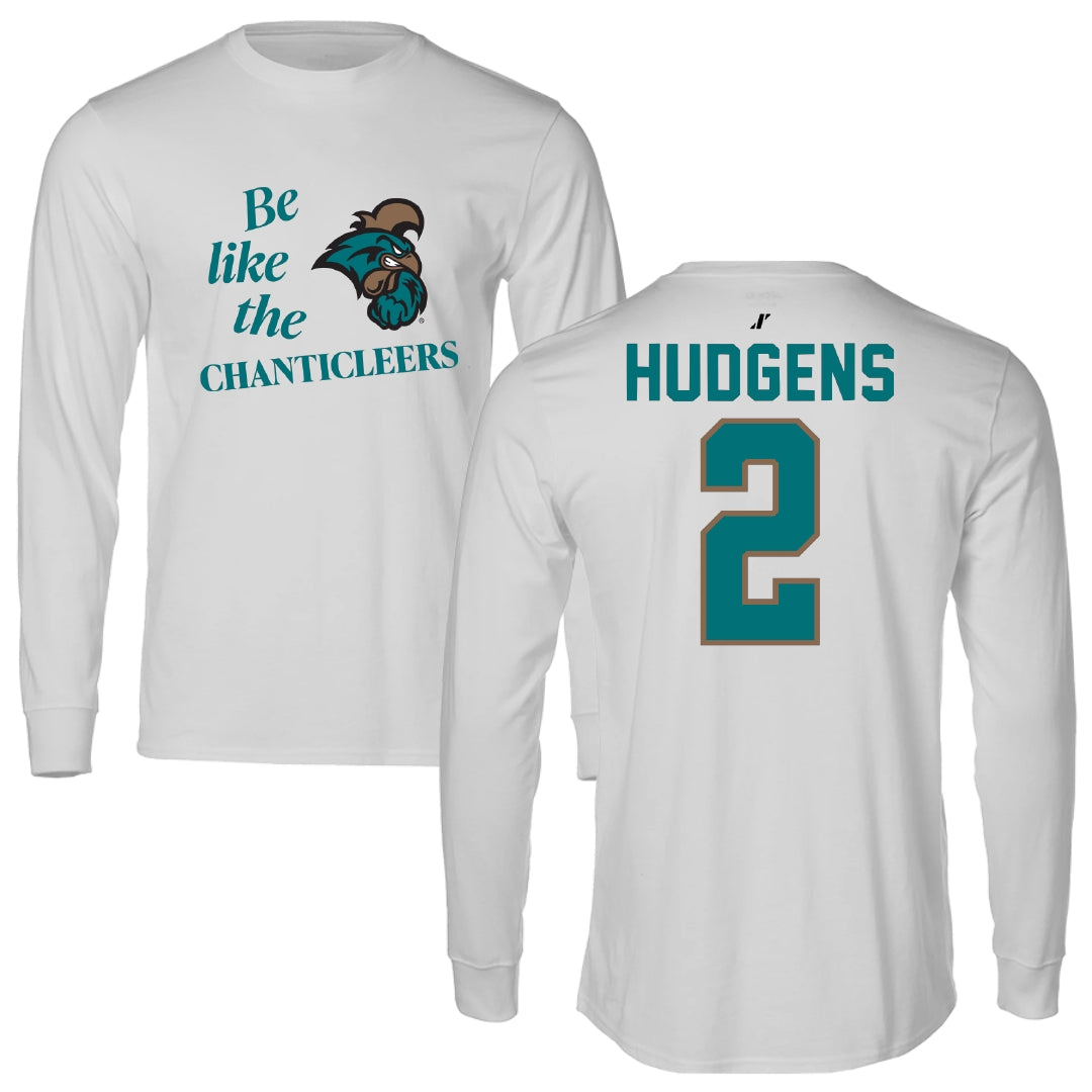 Coastal Carolina University Softball Light Gray Be Like Us Performance Long Sleeve - #2 Clara Hudgens