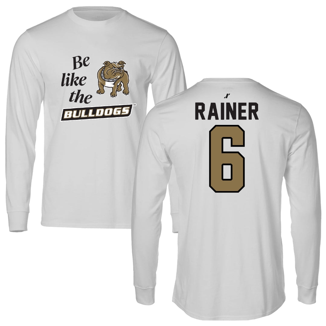 Bryant University Softball Light Gray Be Like Us Performance Long Sleeve - #6 Amira Rainer