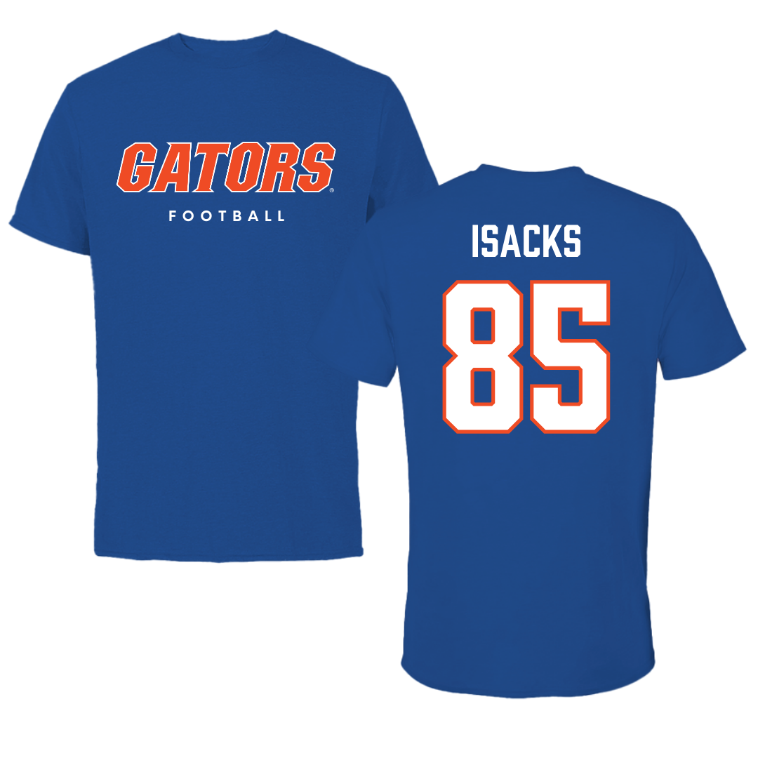 University of Florida Football True Royal Performance Tee - #85 Scott Isacks