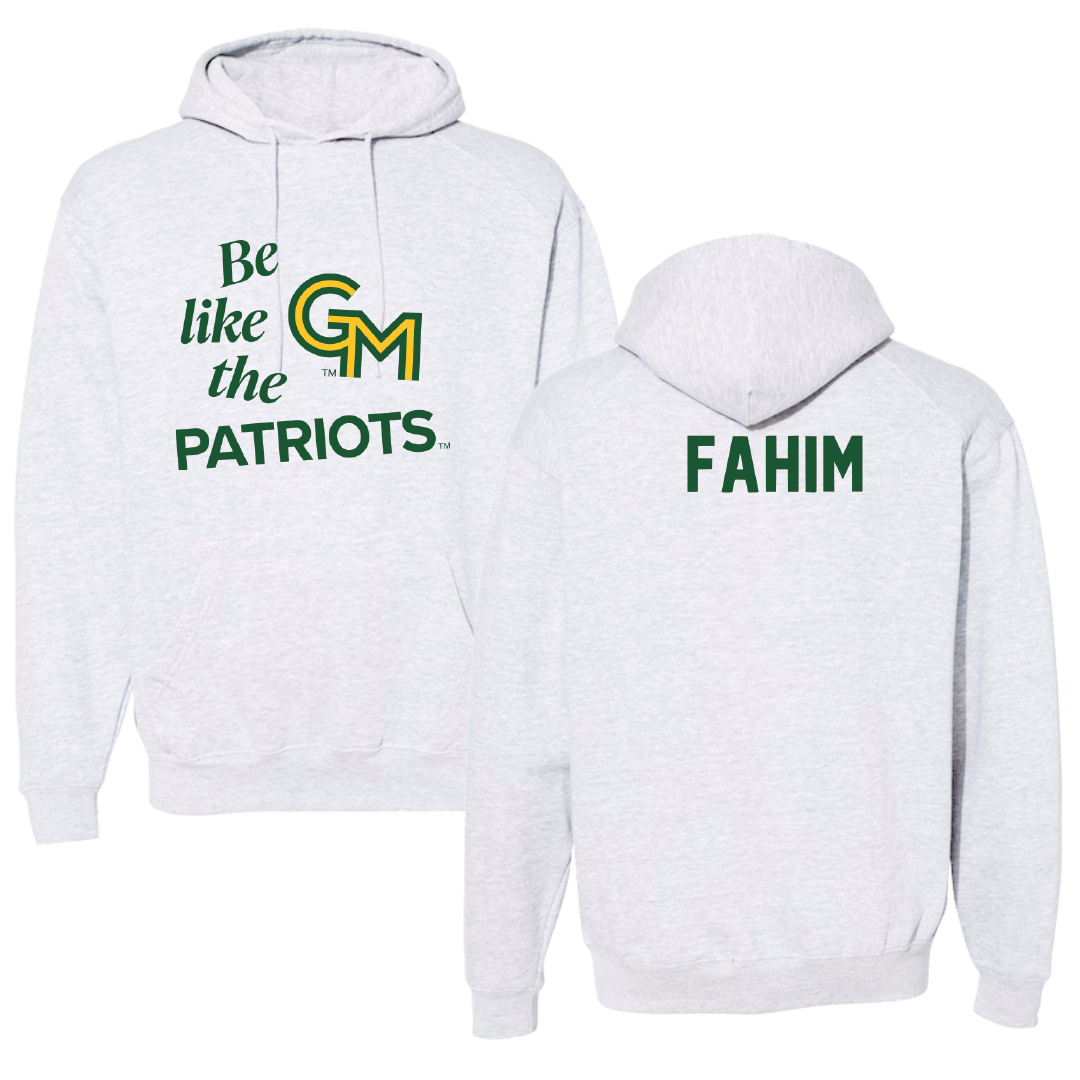 George Mason University Tennis Light Gray Be Like Us Hoodie - Zavan Fahim