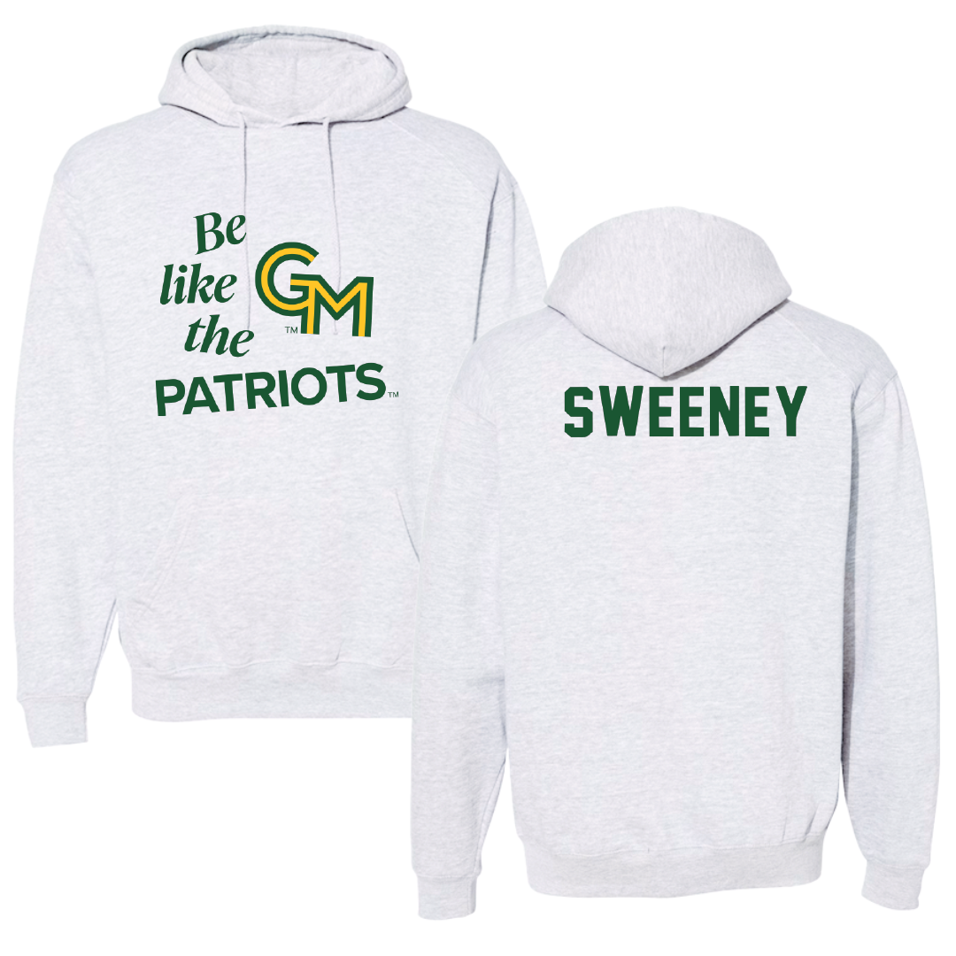 George Mason University Swimming & Diving Light Gray Be Like Us Hoodie - Gracie Sweeney
