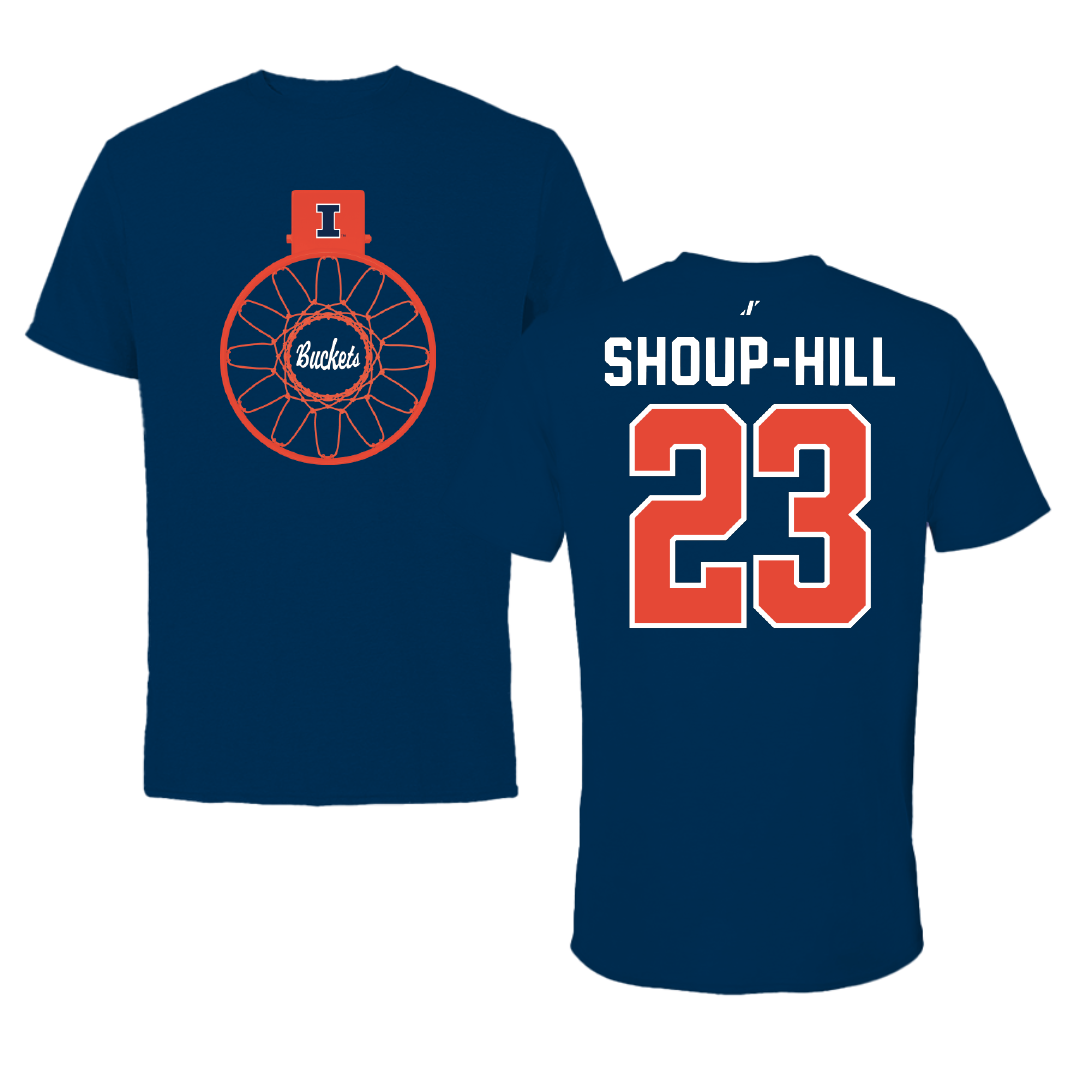 University of Illinois Basketball Navy Buckets Tee - #23 Brynn Shoup-Hill