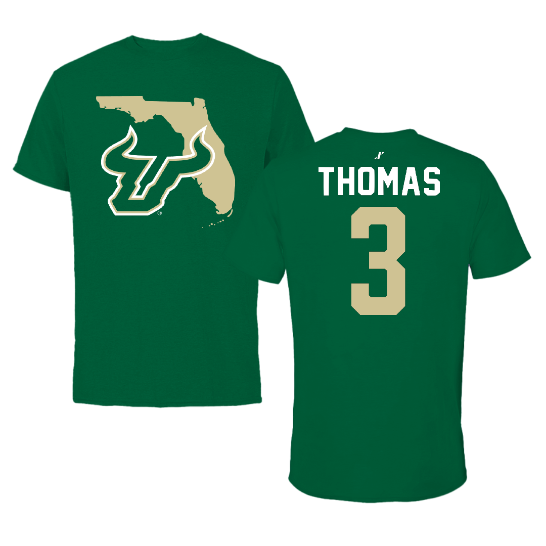 University of South Florida Volleyball Green State Performance Tee - #3 Miya Thomas