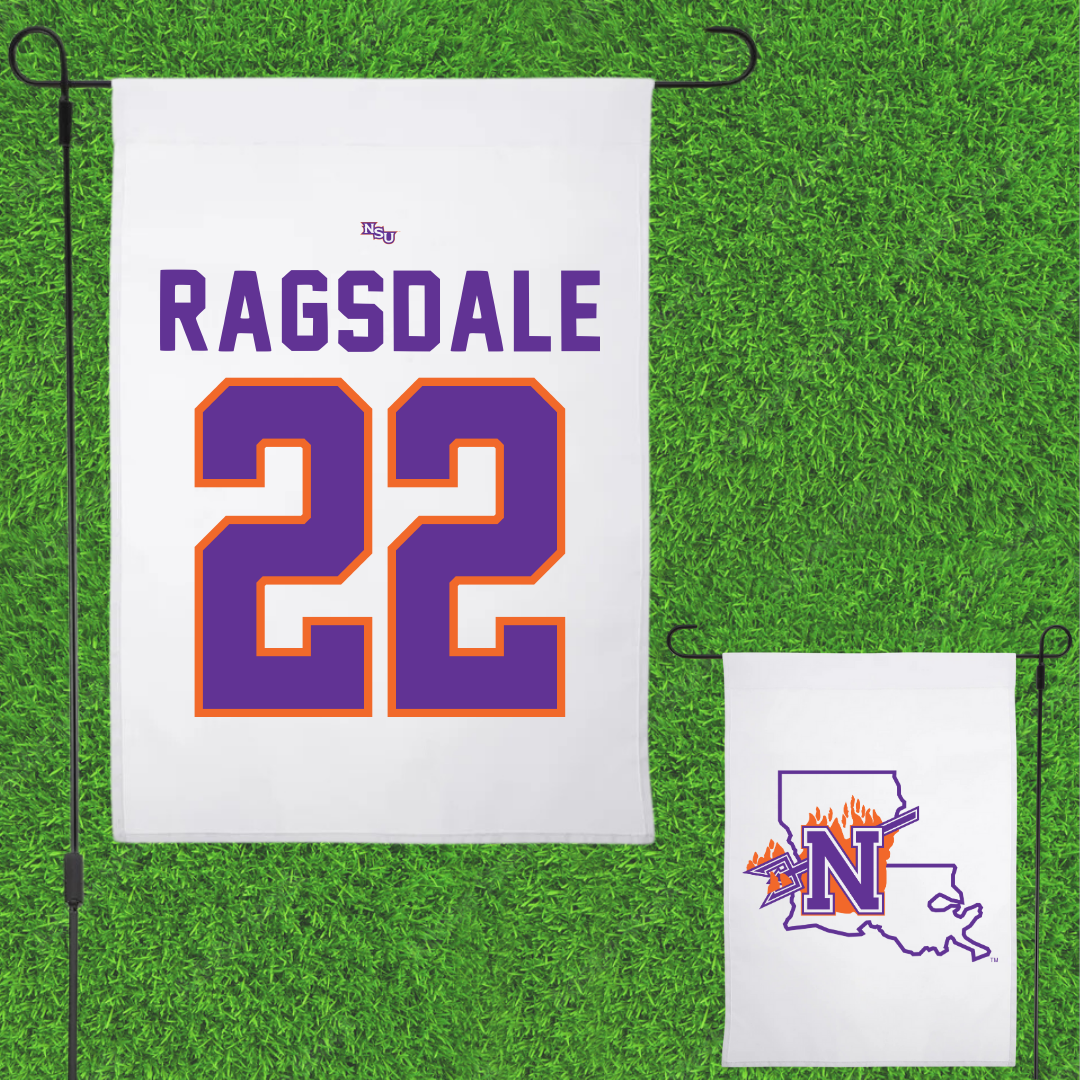 Northwestern State University Softball White Garden Flag - #22 Bailie Ragsdale