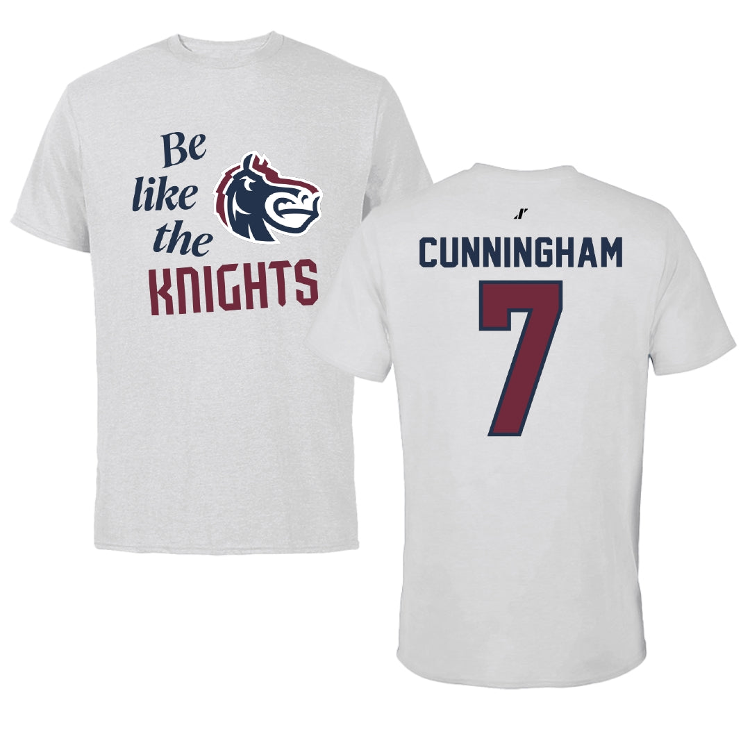 Fairleigh Dickinson University-Metropolitan Campus Softball Light Gray Be Like Us Tee - #7 Riley Cunningham
