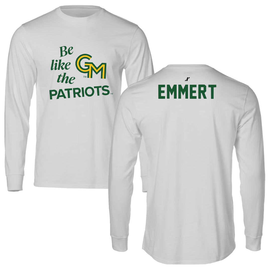 George Mason University TF and XC Light Gray Be Like Us Long Sleeve - Nicolas Emmert