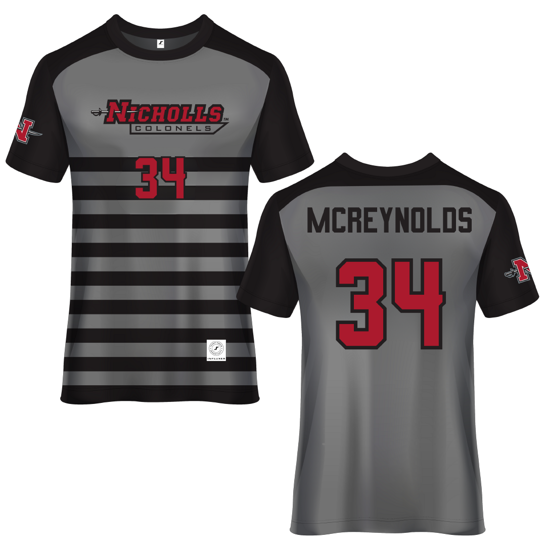 Nicholls State University Gray Soccer Jersey - #34 Mallory McReynolds