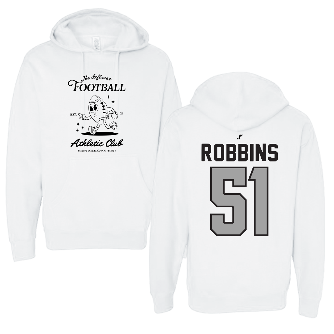 Football White Influxer Athletic Club Hoodie - #51 Tre Robbins