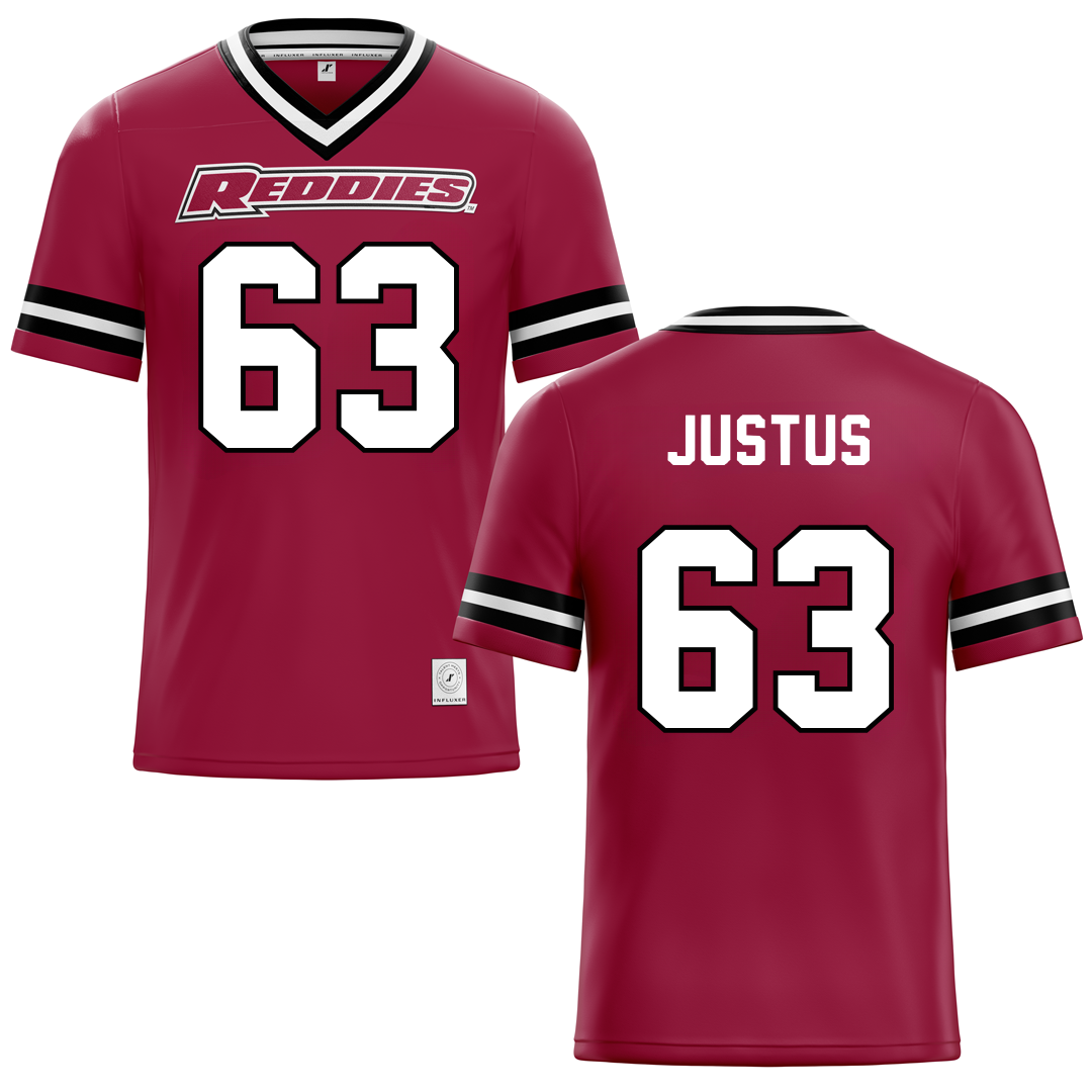 Henderson State University Red Football Jersey - #63 Conner Justus