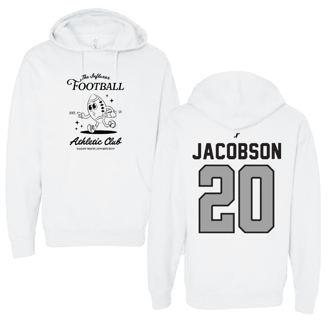Football White Influxer Athletic Club Hoodie - #20 Tyson Jacobson