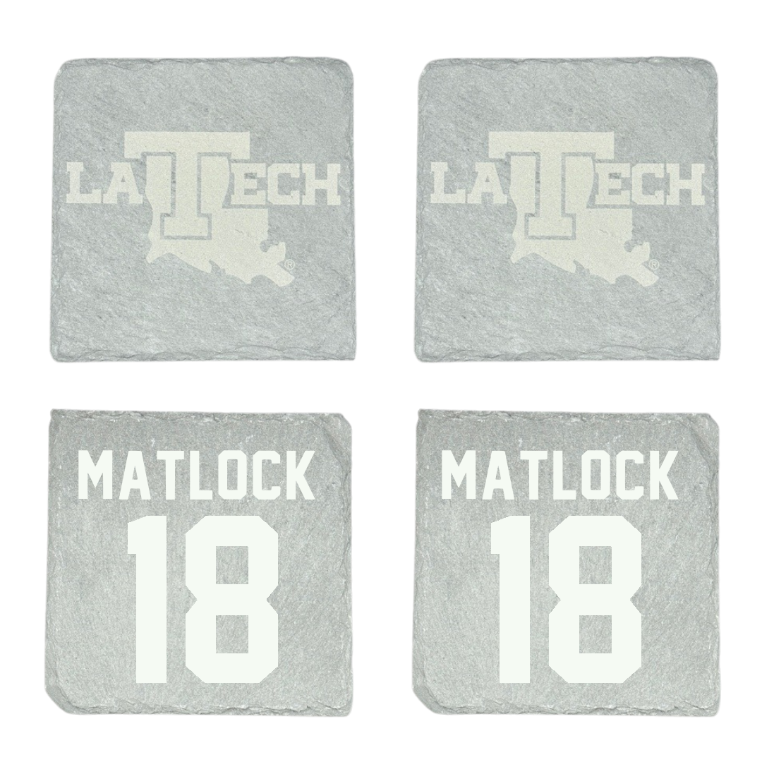Louisiana Tech University Soccer Stone Coaster (4 Pack)  - #18 Kalli Matlock