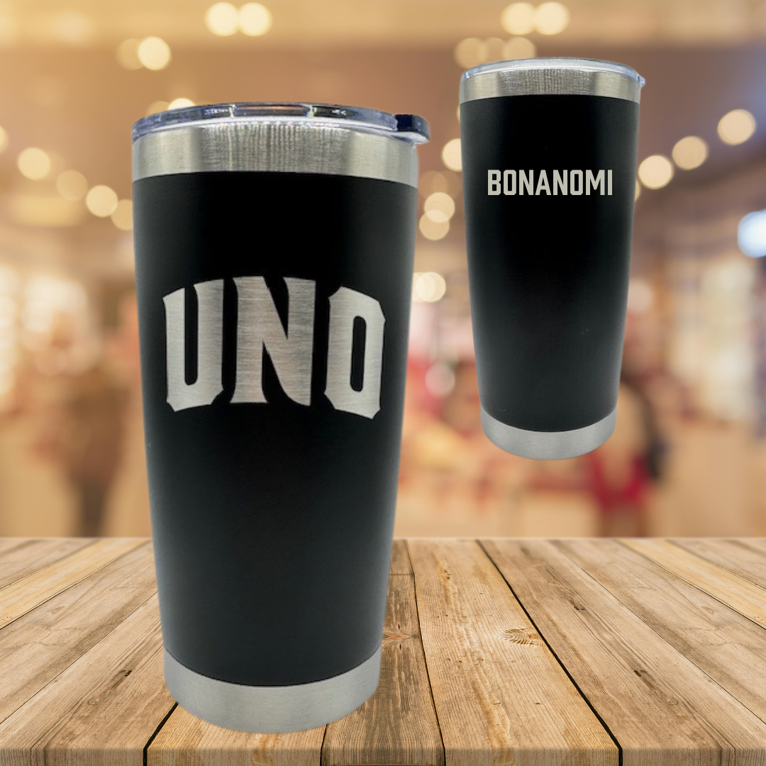 University of New Orleans TF and XC Black Stainless Steel Tumbler - Irene Bonanomi