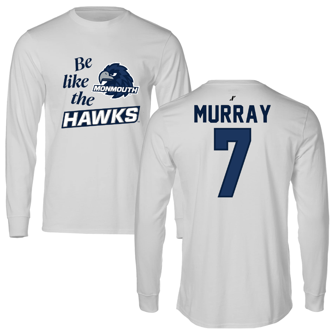 Monmouth University Basketball Light Gray Be Like Us Long Sleeve - #7 Isabella Murray