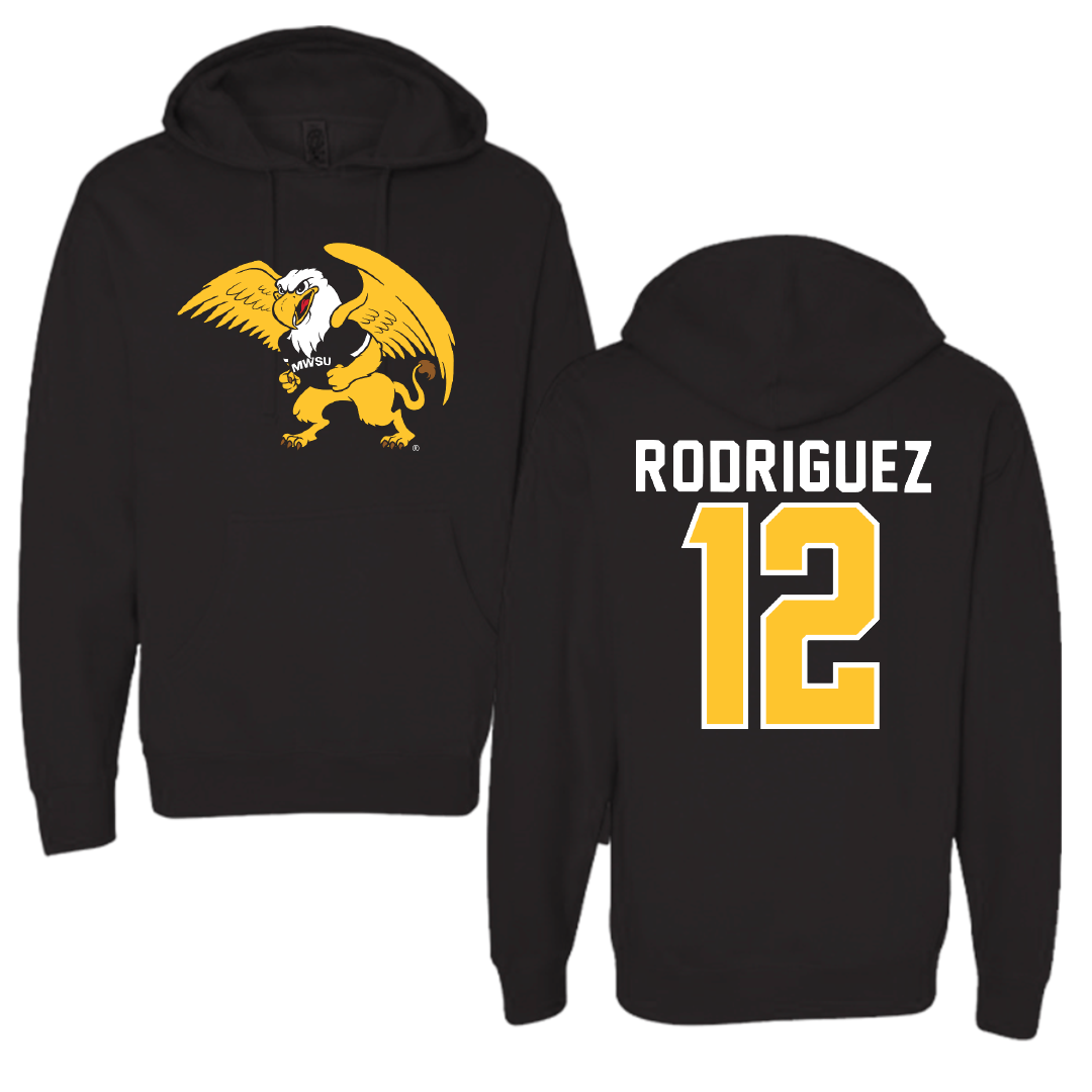 Missouri Western State University Baseball Black Hoodie - #12 Diego Rodriguez
