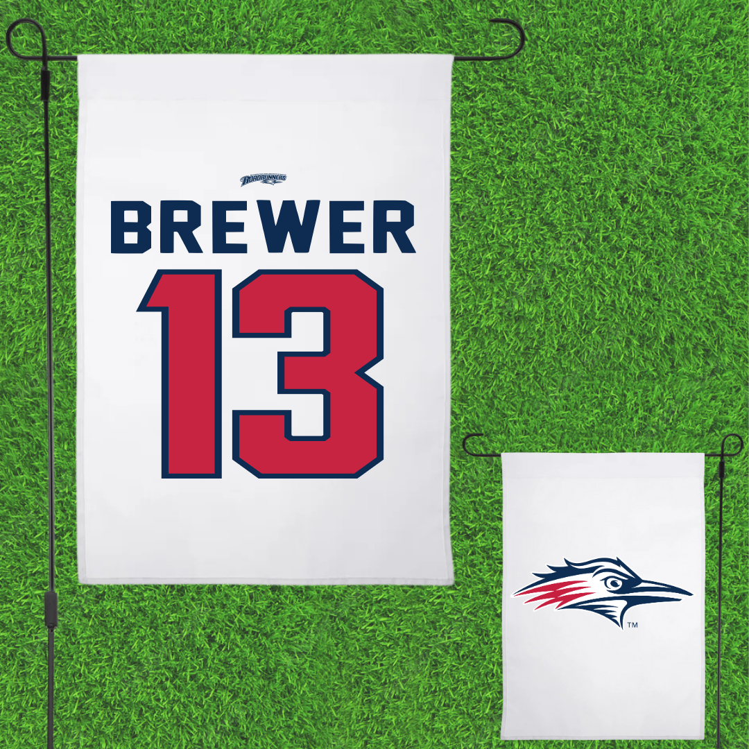 Metropolitan State University of Denver Volleyball White Garden Flag - #13 GabriElle Brewer