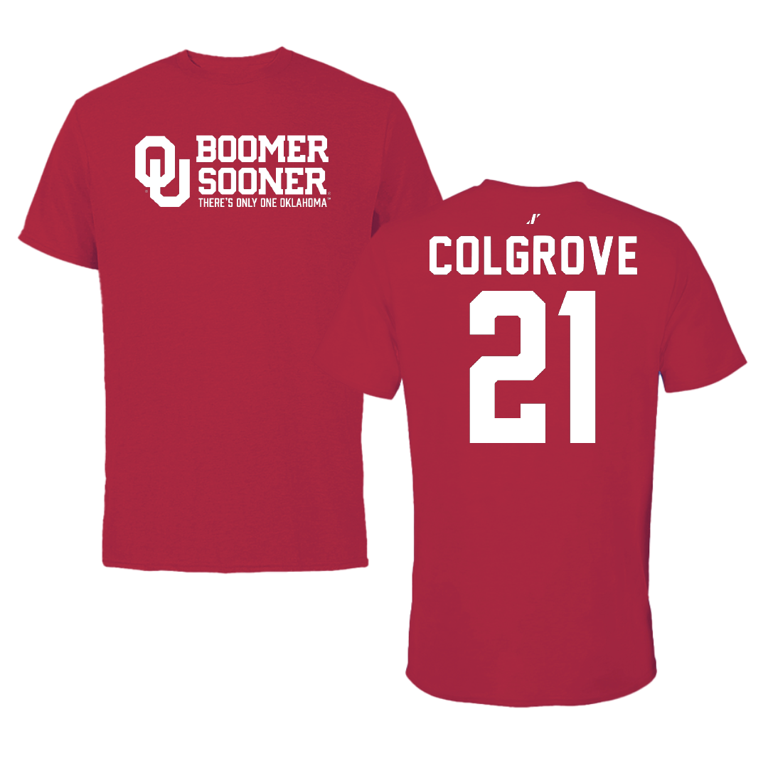 University of Oklahoma Football Crimson General Tee - #21 Braylon Colgrove