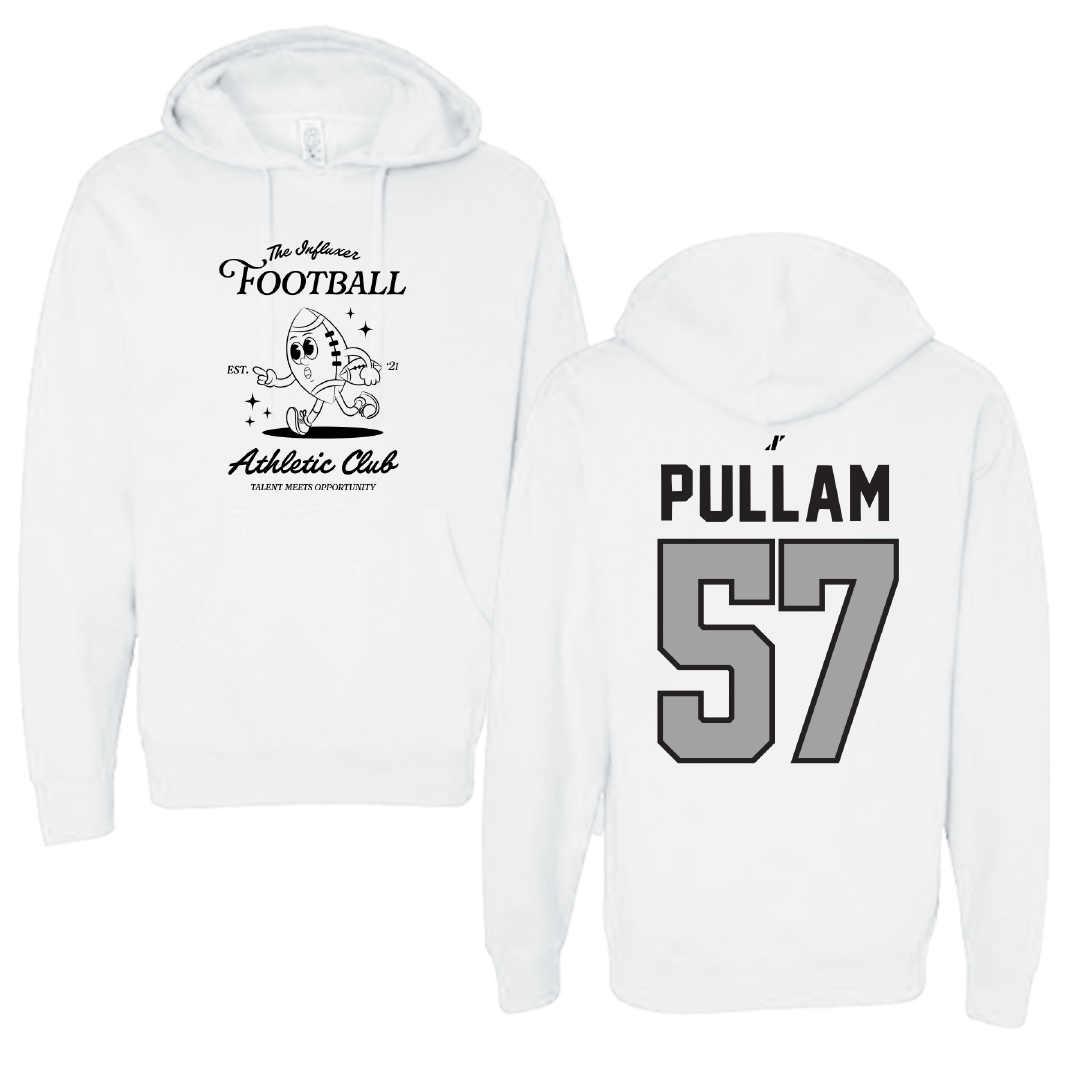 Football White Influxer Athletic Club Hoodie - #57 Landon Pullam