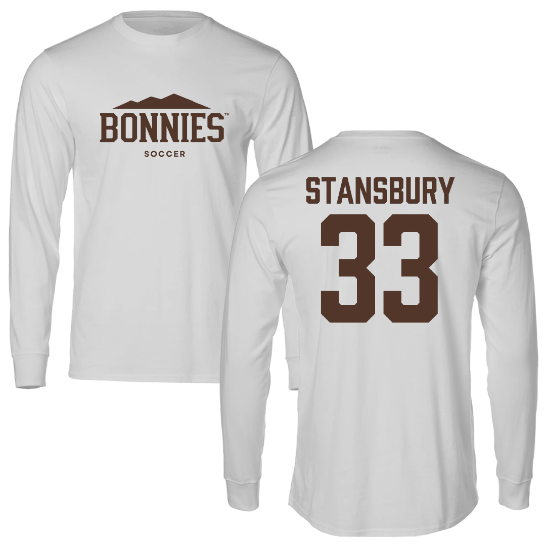 St. Bonaventure University Soccer Light Gray Performance Long Sleeve - #33 Kendall Stansbury