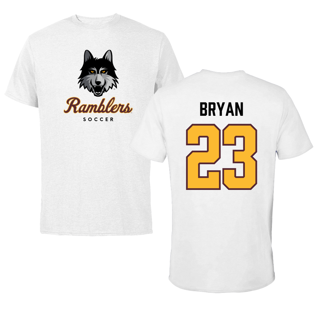 Loyola University-Chicago Soccer White Ramblers Performance Tee - #23 Ava Bryan