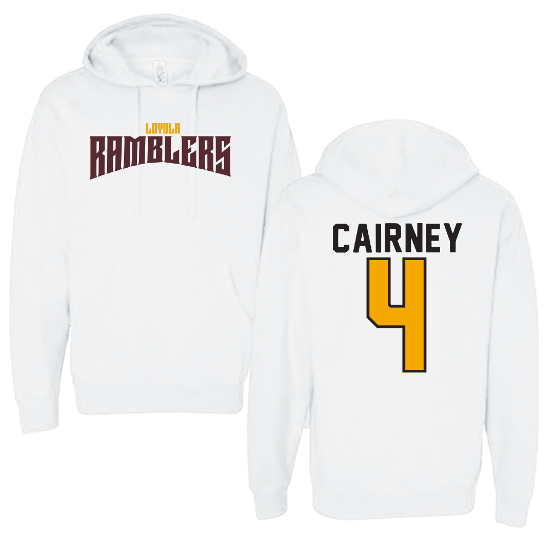 Loyola University-Chicago Soccer White Classic Hoodie - #4 TJ Cairney