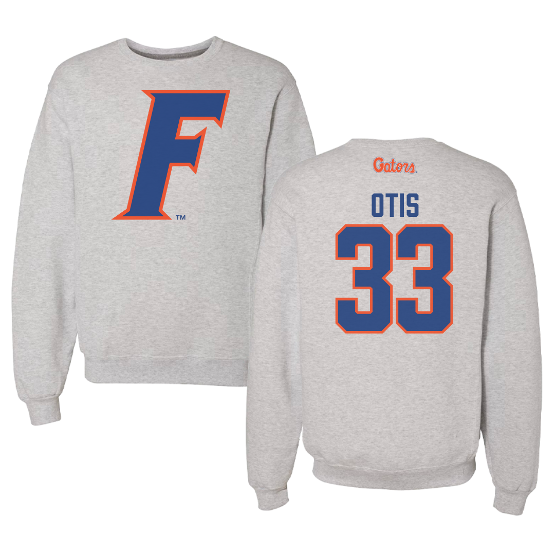 University of Florida Softball Gray Crewneck - #33 Korbe Otis