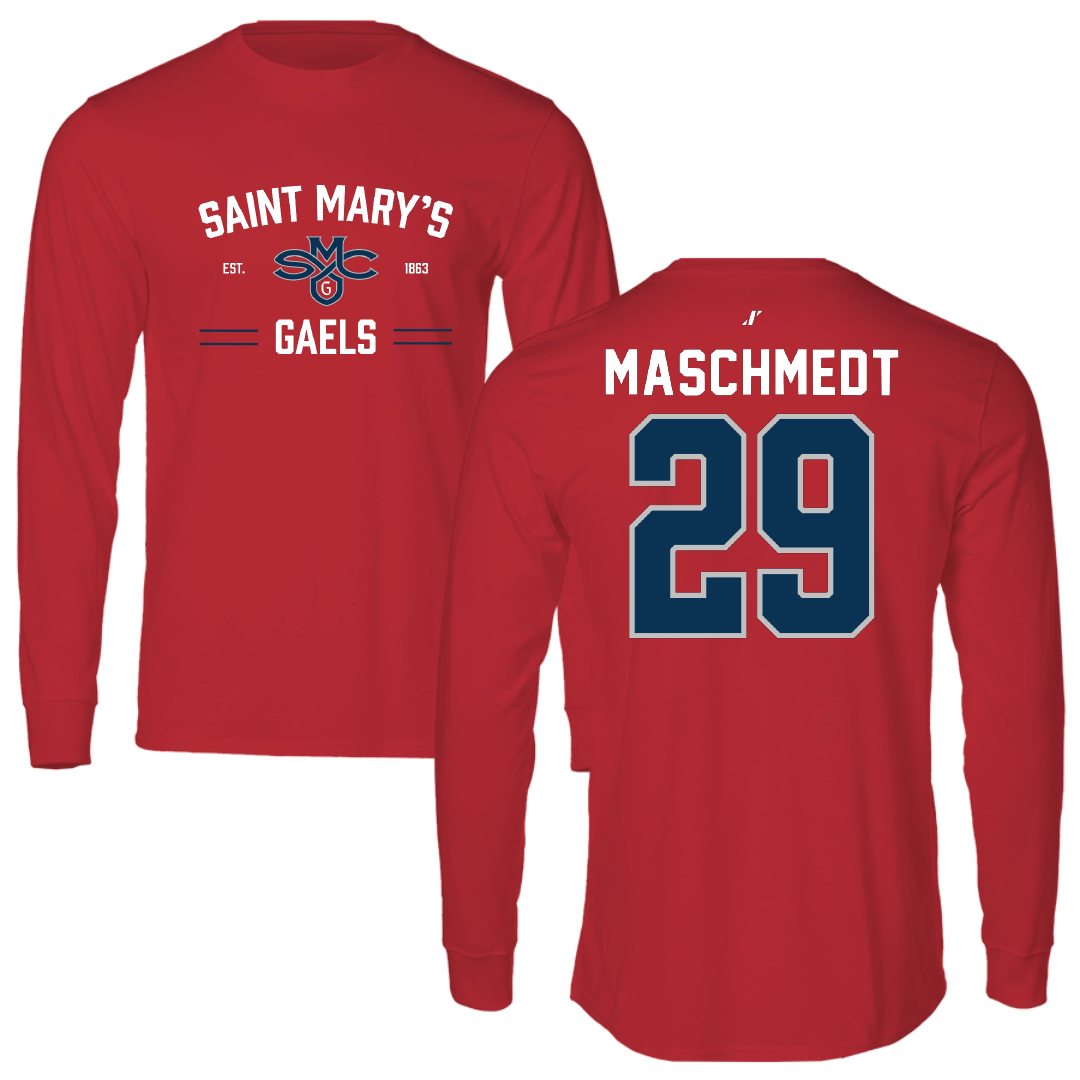 Saint Mary's College of California Soccer Red General Long Sleeve - #29 Will Maschmedt