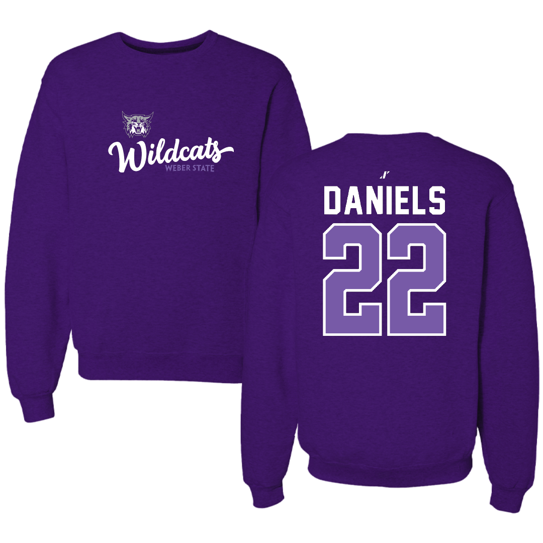 Weber State University Football Purple General Crewneck - #22 Ishaan Daniels