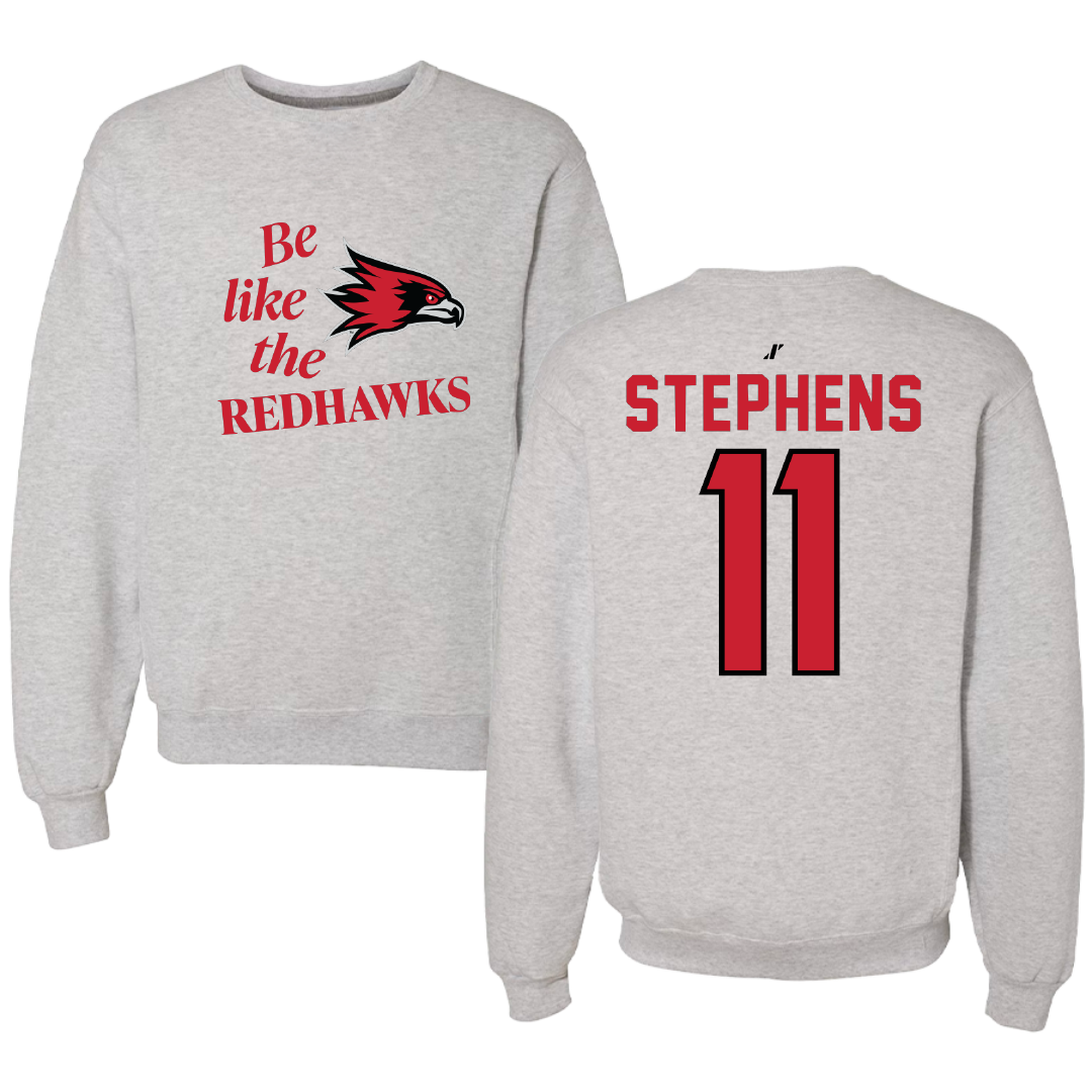 Southeast Missouri State University Basketball Light Gray Be Like Us Crewneck - #11 Abby Stephens