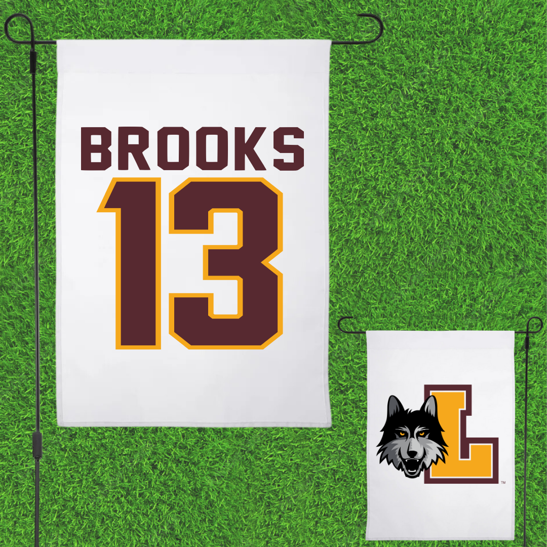 Loyola University-Chicago Volleyball White Garden Flag - #13 Colton Brooks