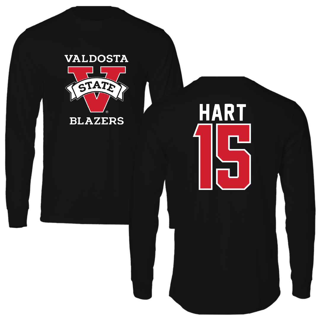 Valdosta State University Basketball Black Performance Long Sleeve - #15 Carlos Hart