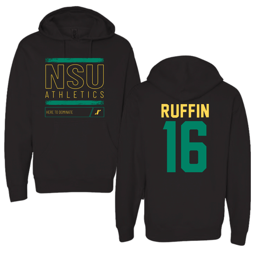 Norfolk State University Football Black Dominate Hoodie - #16 Christian Ruffin